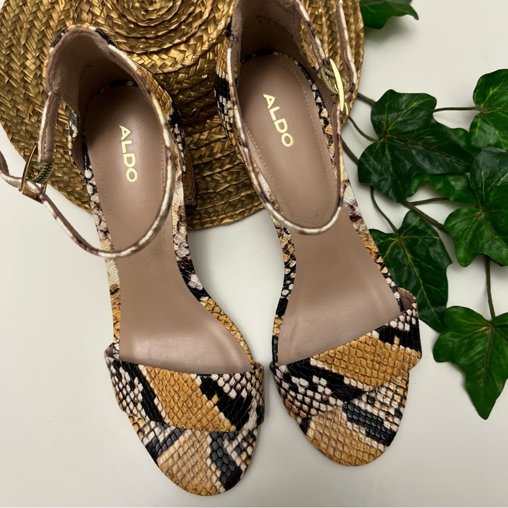 New ALDO Women's Multi-Color Snakeskin Heels‎